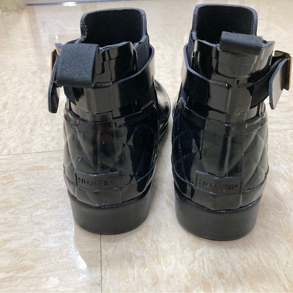 Hunter refined grossfit slim rain bootie size 8 black new without tags - Picture 7 of 12